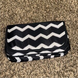 Thirty-One Black and White Chevron Travel Bag